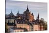 Sweden, Stockholm, view towards Sodermalm neighborhood, sunset-Walter Bibikow-Stretched Canvas