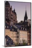 Sweden, Stockholm, view towards Sodermalm neighborhood, sunset-Walter Bibikow-Mounted Photographic Print