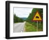 Sweden, Street Sign 'Game Pass by Bears' in Lofsdalen-K. Schlierbach-Framed Photographic Print