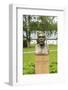 Sweden, Varmland, Karlskoga, Bjorkholm, the home of inventor Alfred Nobel, statue of Nobel-Walter Bibikow-Framed Photographic Print