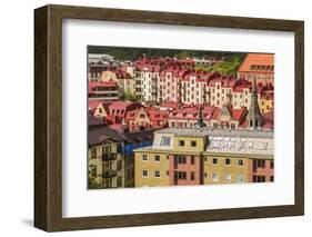 Sweden, Vastragotland and Bohuslan, Gothenburg, high angle city view from the Skansparken, morning-Walter Bibikow-Framed Photographic Print