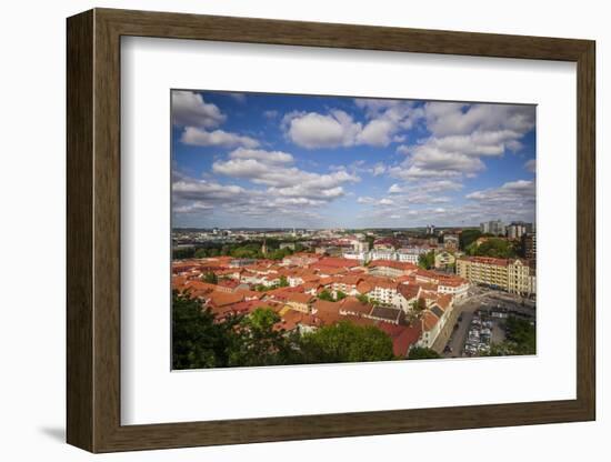 Sweden, Vastragotland and Bohuslan, Gothenburg, high angle city view from the Skansparken-Walter Bibikow-Framed Photographic Print