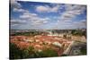 Sweden, Vastragotland and Bohuslan, Gothenburg, high angle city view from the Skansparken-Walter Bibikow-Stretched Canvas