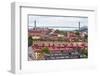 Sweden, Vastragotland and Bohuslan, Gothenburg, high angle view of the Alvsborgsbron bridge-Walter Bibikow-Framed Photographic Print