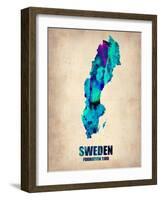 Sweden Watercolor Poster-NaxArt-Framed Art Print
