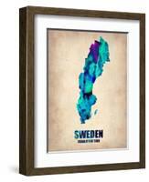 Sweden Watercolor Poster-NaxArt-Framed Art Print