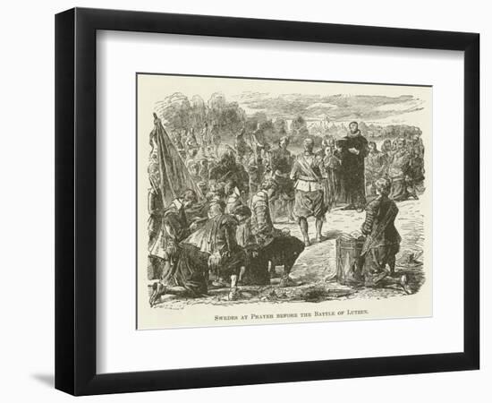 Swedes at Prayer before the Battle of Lutzen-null-Framed Giclee Print
