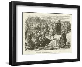 Swedes at Prayer before the Battle of Lutzen-null-Framed Giclee Print