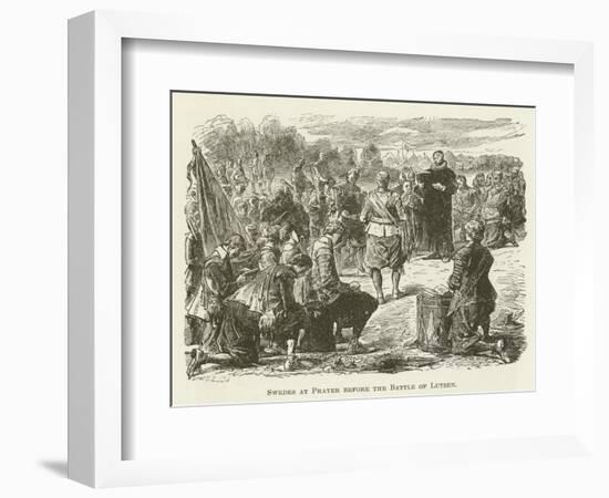 Swedes at Prayer before the Battle of Lutzen-null-Framed Giclee Print