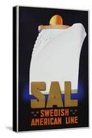 Swedish American Line Poster-null-Stretched Canvas