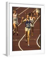 Swedish Athlete Lasse Viren in the Lead During 5,000M Race at Summer Olympics-John Dominis-Framed Premium Photographic Print