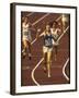 Swedish Athlete Lasse Viren in the Lead During 5,000M Race at Summer Olympics-John Dominis-Framed Premium Photographic Print