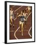 Swedish Athlete Lasse Viren in the Lead During 5,000M Race at Summer Olympics-John Dominis-Framed Premium Photographic Print