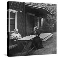 Swedish Author Selma Lagerlöf and Her Mother, Louise, 1909-null-Stretched Canvas