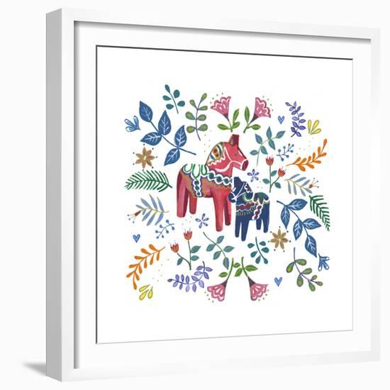 Swedish Dala Horse-Elizabeth Rider-Framed Giclee Print