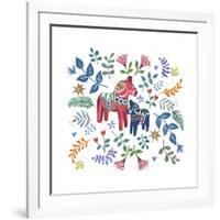 Swedish Dala Horse-Elizabeth Rider-Framed Giclee Print