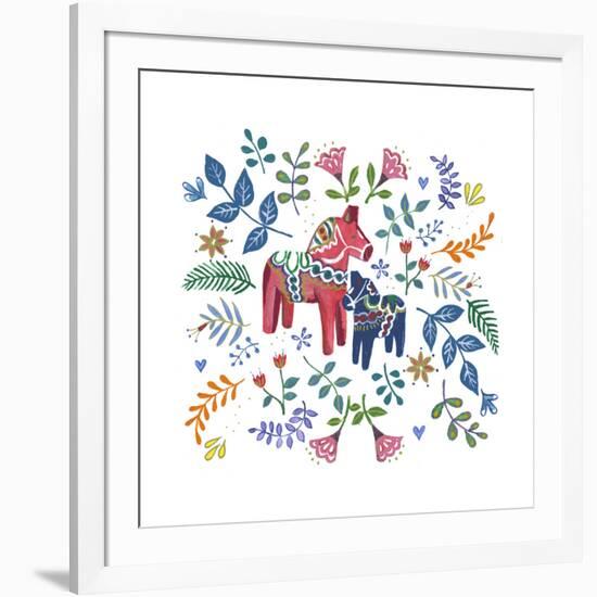 Swedish Dala Horse-Elizabeth Rider-Framed Giclee Print