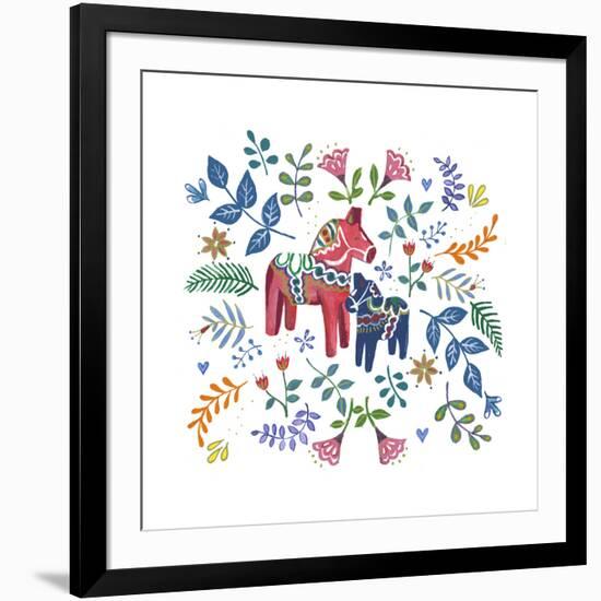 Swedish Dala Horse-Elizabeth Rider-Framed Giclee Print