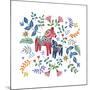 Swedish Dala Horse-Elizabeth Rider-Mounted Giclee Print