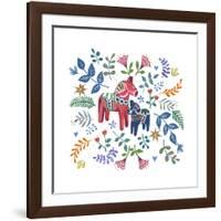 Swedish Dala Horse-Elizabeth Rider-Framed Giclee Print