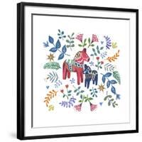 Swedish Dala Horse-Elizabeth Rider-Framed Giclee Print