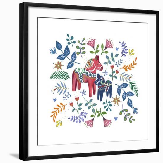Swedish Dala Horse-Elizabeth Rider-Framed Giclee Print