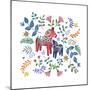 Swedish Dala Horse-Elizabeth Rider-Mounted Premium Giclee Print