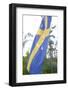 Swedish flag, close up-Andrea Lang-Framed Photographic Print