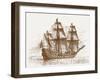 Swedish Flagship Mars (Makalö) before the Battle of Gotland-Öland, 30-31 May 1564, C. 1908-Jacob Hägg-Framed Giclee Print