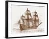 Swedish Flagship Mars (Makalö) before the Battle of Gotland-Öland, 30-31 May 1564, C. 1908-Jacob Hägg-Framed Giclee Print