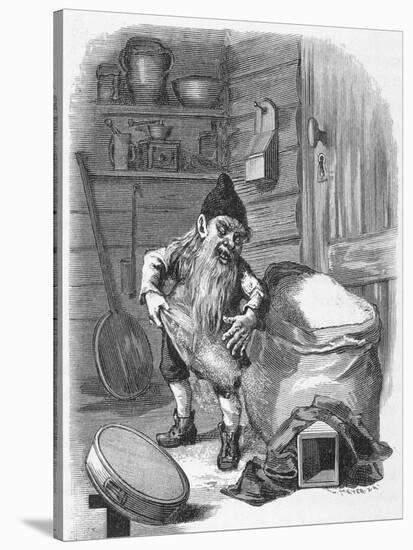 Swedish Nisse Stealing Flour-null-Stretched Canvas