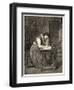 Swedish Peasant Woman Writing with a Quill-A. Jernberg-Framed Art Print