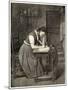 Swedish Peasant Woman Writing with a Quill-A. Jernberg-Mounted Art Print