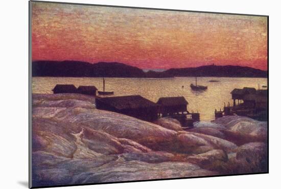 Swedish Scenery: a Summer Evening on the West Coast-null-Mounted Art Print