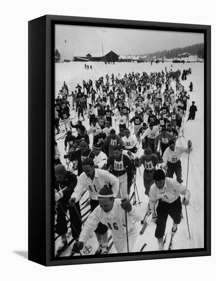 Swedish Ski Meet-Carl Mydans-Framed Stretched Canvas