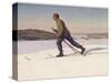 Swedish Ski-Runner at Bjorko-Gunnar Halstrom-Stretched Canvas