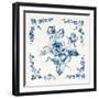 Swedish Tile II Blue-Cheri Blum-Framed Art Print