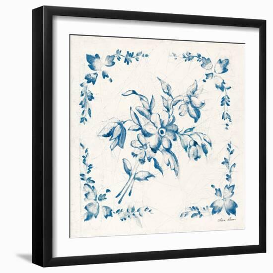 Swedish Tile III Blue-Cheri Blum-Framed Art Print