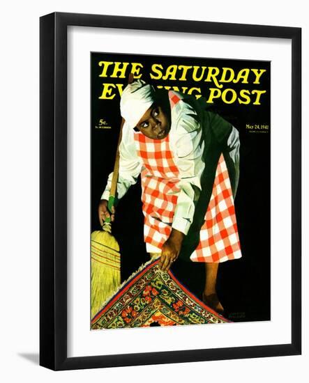 "Sweep it Under the Rug," Saturday Evening Post Cover, May 24, 1941-John Hyde Phillips-Framed Giclee Print