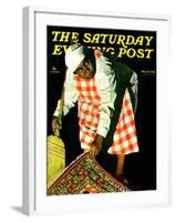 "Sweep it Under the Rug," Saturday Evening Post Cover, May 24, 1941-John Hyde Phillips-Framed Giclee Print