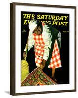 "Sweep it Under the Rug," Saturday Evening Post Cover, May 24, 1941-John Hyde Phillips-Framed Giclee Print