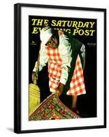 "Sweep it Under the Rug," Saturday Evening Post Cover, May 24, 1941-John Hyde Phillips-Framed Giclee Print