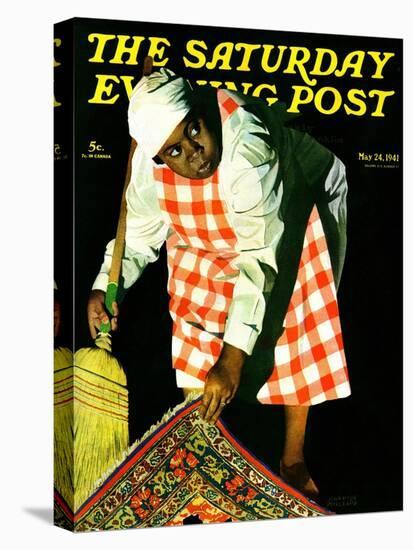 "Sweep it Under the Rug," Saturday Evening Post Cover, May 24, 1941-John Hyde Phillips-Stretched Canvas