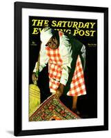 "Sweep it Under the Rug," Saturday Evening Post Cover, May 24, 1941-John Hyde Phillips-Framed Giclee Print