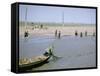 Sweep Net Fishing for Sturgeon at "Tanya" in Volga River Delta Nr. Astrakhan, Russia-Carl Mydans-Framed Stretched Canvas