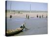 Sweep Net Fishing for Sturgeon at "Tanya" in Volga River Delta Nr. Astrakhan, Russia-Carl Mydans-Stretched Canvas