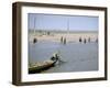 Sweep Net Fishing for Sturgeon at "Tanya" in Volga River Delta Nr. Astrakhan, Russia-Carl Mydans-Framed Photographic Print