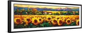 Sweeping Fields of Sunflowers-Nancy O'toole-Framed Premium Giclee Print