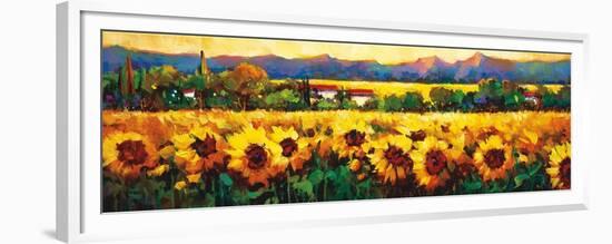 Sweeping Fields of Sunflowers-Nancy O'toole-Framed Premium Giclee Print