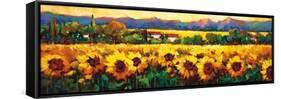 Sweeping Fields of Sunflowers-Nancy O'toole-Framed Stretched Canvas
